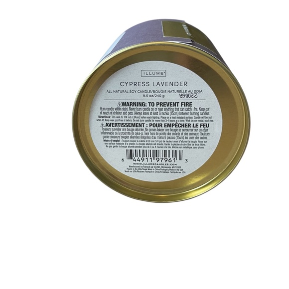 Illume Cypress Lavender Candle | 8.5 oz Decorative Tin with Lid | Soy Wax Blend - Picture 2 of 2